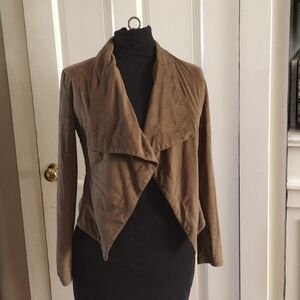 Romeo t Juliet Faux Suede Cropped Jacket